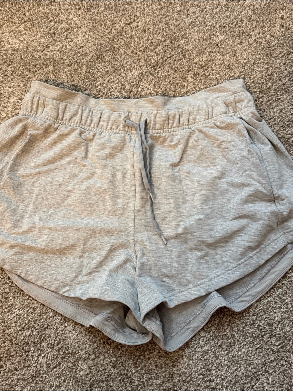 lululemon athletica Light Gray Women's Drawstring Athletic Shorts